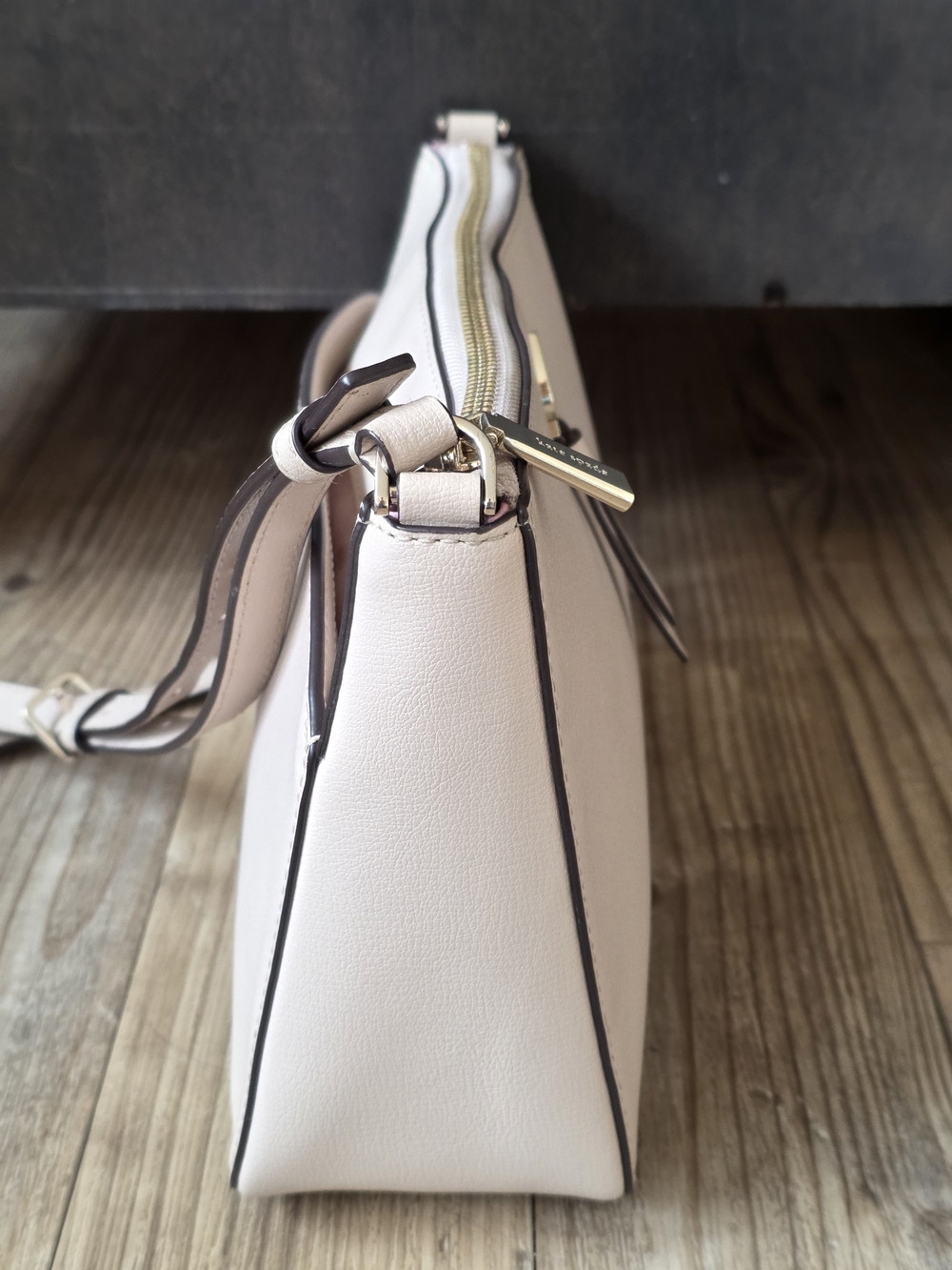 Kate Spade Adel Medium Top Zip Crossbody Bag Warm Beige - Picture 3 of 8